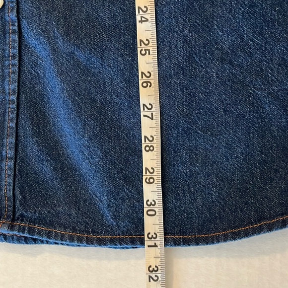 Cowboy Authentic Workwear Mens Blue Denim Shirt Size XXL Button Down Long Sleeve - Picture 14 of 15